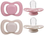 B. box Suzete din silicon 0-6m, 2 buc - roz deschis si inchis (300309)