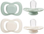 B. box Suzete din silicon 0-6m, 2 buc - gri-verde/vanilie (300310)
