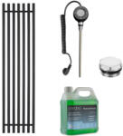 Cerano - Valerio fürdőszobai elektromos radiátor szett - WIFI - 900W - matt fekete - 1560x390 mm