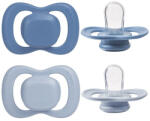 B. box Suzete din silicon 0-6m, 2 buc - albastru deschis si inchis (300308)