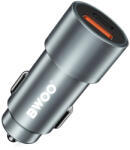 BWOO BO-CC73 autós töltő 1xUSB-A és 1xUSB-C csatlakozással 38W QC PD - szürke