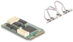Delock Mini PCIe I/O PCIe teljes méretű 4 x soros RS-232 (95278) - ipon