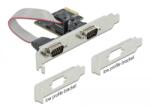 Delock PCI Express Kártya 2 x RS-232 soros csatlakozó
