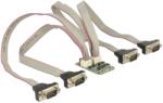 Delock modul MiniPCIe I/O PCIe teljes méret 4 x soros RS-232 feszültségellátással