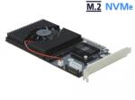 Delock PCI Express x8 / x16 kártya - 4 x belső NVMe M. 2 M-kulcs M-kulcs