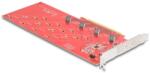 Delock PCI Express x16 kártya - 4 x belső NVMe M. 2 Key M 110 mm - elágazás
