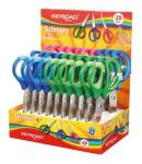 Keyroad Olló, 15 cm, hegyes, 20 db/display, Soft Grip, vegyes színek (KEYROAD_54303) (KEYROAD_54303)