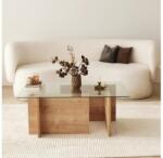 ASIR GROUP Măsuță de cafea ESCAPE 40x105 cm maro/transparent (AS1577) Masa de cafea