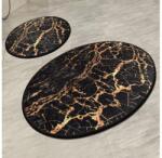 Asir SET 2x covoraș pentru baie GOLDES 60/100 cm negru/auriu (AS2025) Covor baie