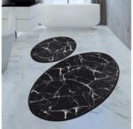 Asir SET 2x covoraș pentru baie MARBLE 50x60/60x100 cm negru (AS2031) Covor baie