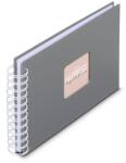 Hama 00009836 fotóalbum és lapvédő Szürke 50 lapok 10 x 15 Spirálkötés (9836)