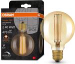 OSRAM 1906 Globe 95 vintage LED izzó, Dimmelhető, E27, 5.8W (40W), 470 lm, 2200K, Arany