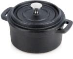 Vilde Öntöttvas edény, Vilde, Kis adagoló- és sütőedény, Fekete, 10 cm, 250 ml Űrtartalom, Magas hőállóság, Kényelmes fogantyúk, Ideális Levesekhez, Pörköltekhez, Sütéshez és Desszertekhez (199073)