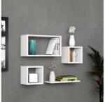 ASIR GROUP SET 4x etajeră de perete BABI albă (AS0608) Raft