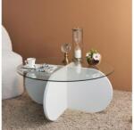 ASIR GROUP Măsuță de cafea BUBBLE 35x75 cm alb/transparent (AS1565) Masa de cafea