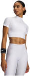 Under Armour HeatGear Crop Mock SS White/Halo Gray Női póló M