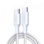 UGREEN Cablu Date si Incarcare USB-C - USB-C UGREEN L501, 60W, 1m, Alb - evomag