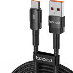 Toocki USB A - USB C 100W 6A kábel 2m fekete (TXCT-HYA01) (TXCT-HYA01)