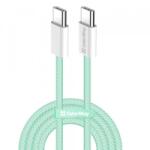 ColorWay Cablu Date si Incarcare USB-C - USB-C ColorWay CW-CBPDCC061, 60W, 1m, Verde - evomag