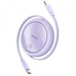 Baseus Cablu Date si Incarcare USB-C - USB-C Baseus Free2Draw Mini Retractable P10364500511-00, 100W, 1m, Mov