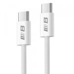 Blueo Cablu Date si Incarcare USB-C - USB-C Blueo, 100W, 2m, Alb - evomag