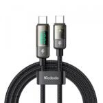 Mcdodo Cablu Date si Incarcare USB-C - USB-C McDodo CA-3610 Display Auto Power Off, 100W, 1.2m, Negru - evomag