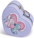 Disney Stitch & Angel szív alakú ékszertartó cipzárral, lila
