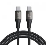 JOYROOM Cablu Date si Incarcare USB-C - USB-C Joyroom S-A25 Light-Speed, 100W, 1.2m, Negru - evomag