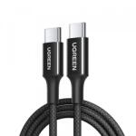 UGREEN Cablu Date si Incarcare USB-C - USB-C UGREEN L501, 60W, 1m, Negru - evomag