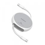 Baseus Cablu Date si Incarcare USB-C - USB-C Baseus Pathfinder Retractable P10368400211-00, 100W, 1m, Alb