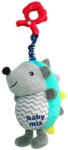 Baby Mix Hedgehog blue-grey plush toy with toy machine and clip (40861-BM-pl-stroj-jez) - vexio