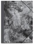 Luna Must: Szürkés-fekete gumis mappa 25x35cm (000585330)