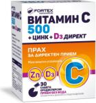 Fortex Vitamina C 500 + Zinc + D3 direct, 30 pliculețe, Fortex