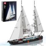  Mould King 10194 Építőelemek Hajóépítő elemek Vitorlás hajó szövet vitorlákkal