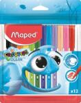 Maped Filctoll készlet, 2 mm, kimosható, MAPED "Color`Peps Ocean", 12 különböző szín (845720) - patronbolt