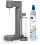 Philips GoZero Lite Soda Maker ADD4901 Grey szürke szódagép, házi szódakészítő 1 db CO2 patronnal és 1 db 0.9 literes palackkal (ADD4901GR/10) (ADD4901_Grey)