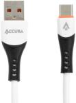 Accura USB-A apa - USB-C apa 2.0 Adat és töltő kábel - Fehér (1m) (ACC2285) (ACC2285)
