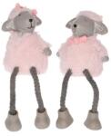  Dekoráció bárány masnival lógólábú kerámia 8, 5x7x19cm rózsaszín 2 féle, 1db (21A073-19/19A)