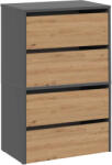 GreenSite Modo X2 komód, antracit-tölgy