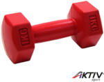 Aktivsport Kézisúlyzó cementes Aktivsport 1 kg piros