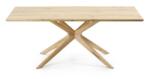 Kave Home Étkezőasztal tölgyfa dekoros asztallappal 100x200 cm Armande - Kave Home