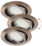 Rábalux Lite bronz LED beépíthető lámpa szett (RAB-1051) LED+GU10 1 izzós IP40