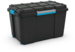 KIS Fekete fedeles műanyag tárolódoboz 73, 5x44, 5x46 cm Scuba Box - KIS