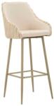 Mauro Ferretti Krémszínű kárpitozott karfás bárszék szett 2 db-os (ülésmagasság 78 cm) Alaska - Mauro Ferretti
