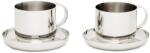 Kave Home Ezüstszínű rozsdamentes acél csésze szett 2 db-os Nirela - Kave Home