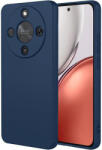 Honor Magic8 Lite 5G szilikon tok, hátlaptok, telefon tok, velúr belsővel, matt, sötétkék, Silicon