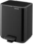 Brabantia Matt fekete acél pedálos szemetes 7 l Bo - Brabantia