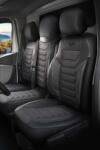 PANDA-CSC Huse auto dedicate Florida negru-gri | Textil Piqué + Piele ecologică | Față 2+1, pentru NISSAN NV300 (2016-2021)