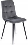 Mebel Elite Étkezőszék szürke színben, bársony kárpittal PERU (r-ME-ME-PERU-P-V-K)