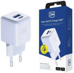 3mk Protection Fali töltő 3MK Hyper GaN Charger 20W 1xUSB-A 1xUSB-C PD QC4+ fehér (5903108640084)